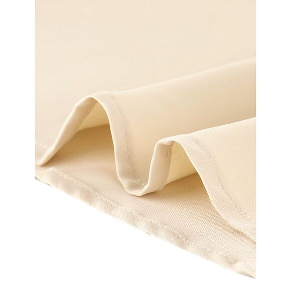 Top Puff Sleeve Half Placket Ruffled Shirt Blouses Apricot - Picture 6 of 6